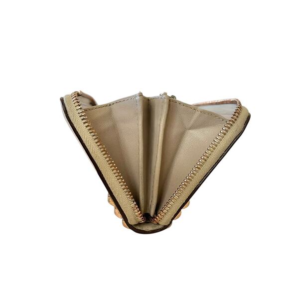 Coach Legacy Studded Accordion Parchment Leather Zip Wallet #F50467 - Picture 5 of 10